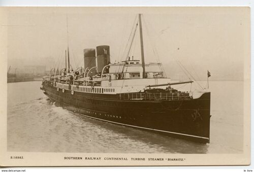 Cpa Photo. Southern Railway Continental. Turbine Steamer Biarritz 1930