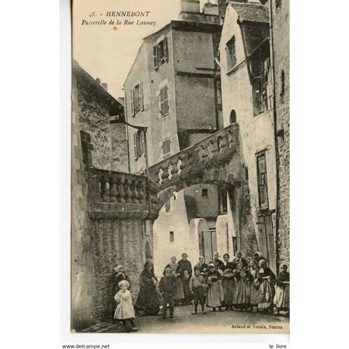 Cpa 56 Hennebont. Passerelle De La Rue Launay 1915