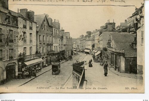 Cpa 50 Saint-Lô. La Rue Torteron, Vue Prise Du Grouais 1916