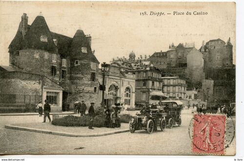 Cpa 76 Dieppe. Place Du Casino 1907