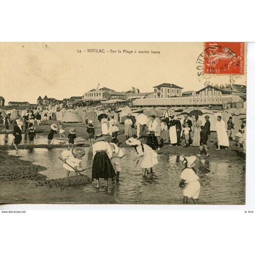 Cpa 33 Soulac. Sur La Plage A Maree Basse 1914