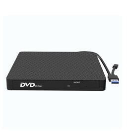 Lecteur DVD externe mince USB 3.0 + Type-C, lecteur optique DVD/CD/VCD pour ordinateur de bureau