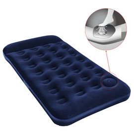 Matelas Gonflable Floque Venture Twin + Pompe A Pied - 1 Place