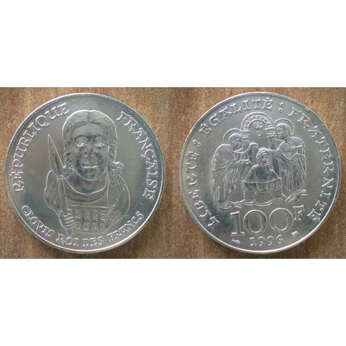 France 100 Francs 1996 Clovis Piece Argent Franc