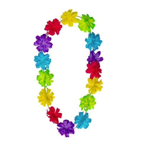 Collier Hawaïen Aloha Fleurs Polyester Multicolore