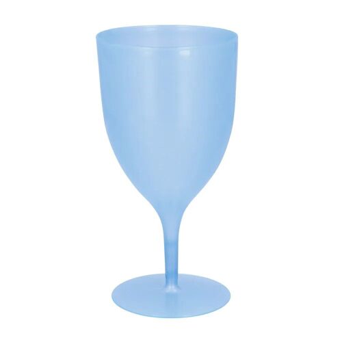 VERRE À PIED RÉUTILISABLE OPAQUE 350ML BLEU