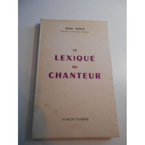 Le Lexique Du Chanteur