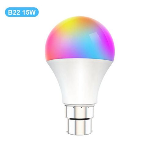 Ampoule Led Smart Life Control,Tuya,Wifi,Inda B22,9 W,15w,Rgbcw,100-240v,Yandex Alice,Support Alexa,Google Home - Type 15w B22