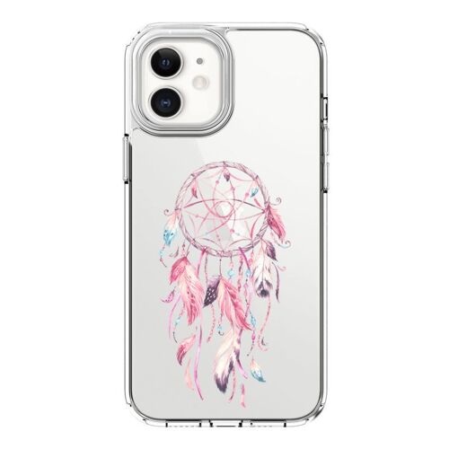 Coque Transparente Pour Iphone 12 Mini Attrape Reve Rose