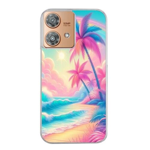 Coque Pour Moto Edge 40 Neo Hawaii Arc En Ciel