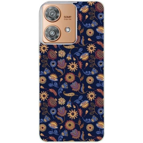 Coque Pour Moto Edge 40 Neo Fleur Marine