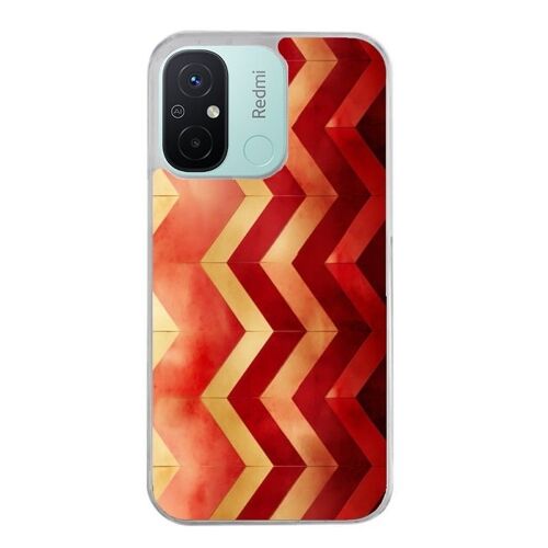 Coque Pour Redmi 12c Et 11a Chevron Rouge