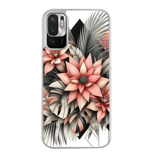 Coque Pour Redmi Note 10 5g Fleur Geometrique Rose