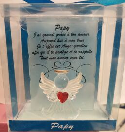 Figurine Ange Verre Papy 10 cm