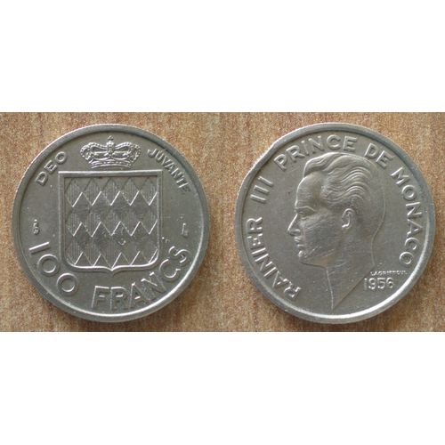 Monaco 1 00 Francs 1956 Prince Rainier Piece Franc