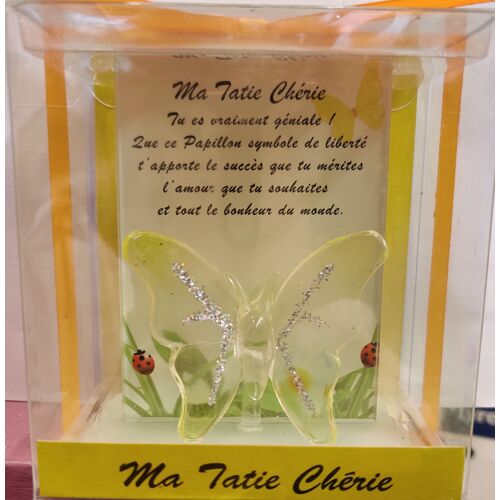 Figurine ours Verre ma Tatie Cherie 10 cm