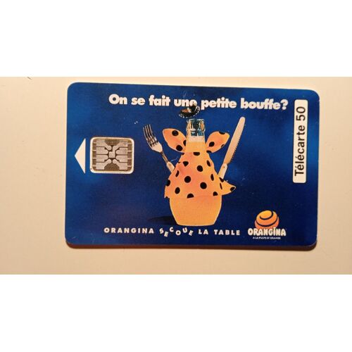 Télécarte Orangina Couverts 50u Avec Particularité (Rare ): Numérotation Très Grands Emboutis