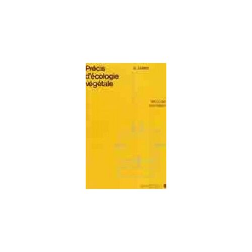 Précis D'écologie Végétale