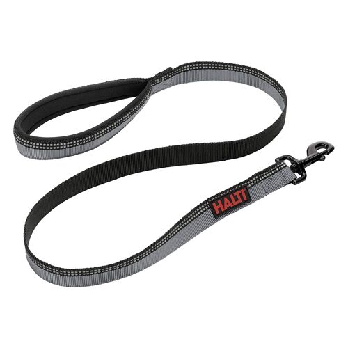 Halti Premium Lead Laisse Avec Bande Réfléchissante Poignée Souple Doublée De Néopr Ne Pour Chien Noir Taille L