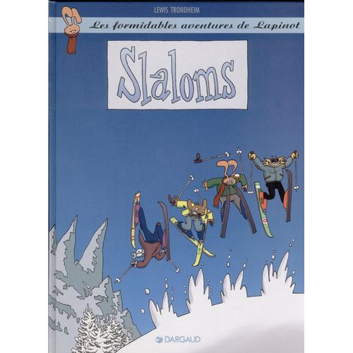 Slaloms (Les Formidables Aventures De Lapinot) Février 1997 N°0 Réédition Modifiée Et Couleurs Du N°2  Trondheim  + Cp Pub Dargaud