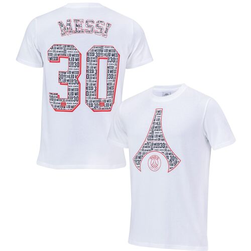 Xl - T-Shirt - Psg - Lionel Messi - Blanc - Manches Courtes - Adulte