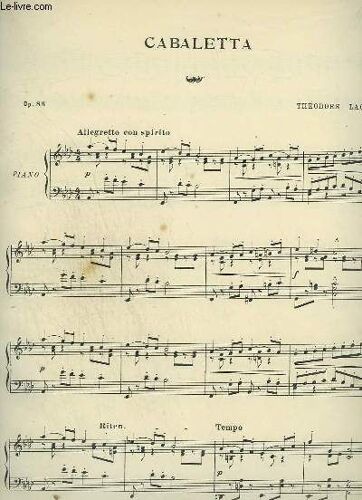 Cabaletta - Op.83 Pour Piano.