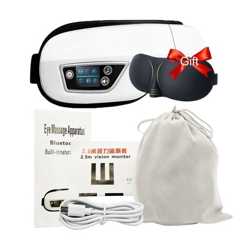 Comme Image - Ohio Eur Oculaire Intelligent Avec Vibration Thermique, Musique Bluetooth, Massage Airpress, Amélioration De La Vue, Entraînement Électrique Des Yeux, Relaxation