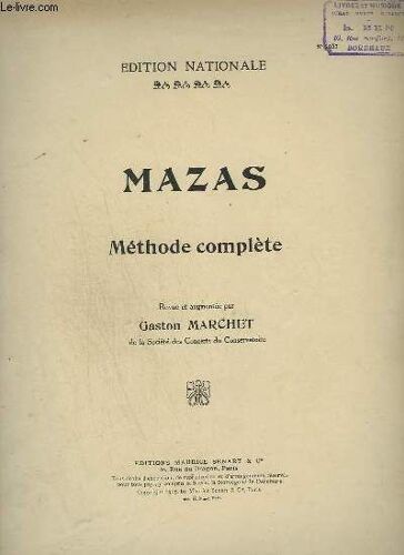 Mazas Methode Complete - Pour Violon.