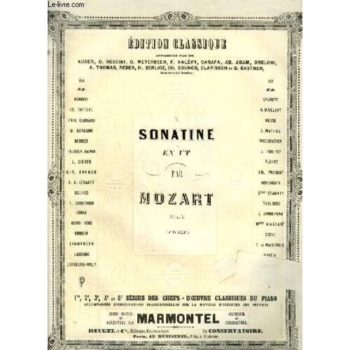 Sonatine En Ut - Edition Facile Pour Piano.