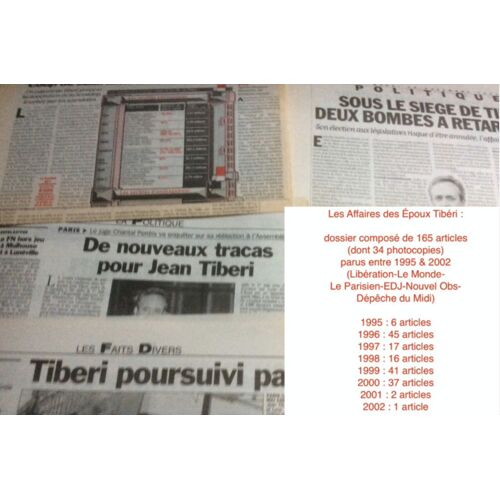 Les Affaires Des Époux Tibéri [Faux Électeurs-Ville De Paris-Chirac-Rpr] : 215 Articles Parus Entre 1995 Et 2025 / 13 N° Du Canard Enchainé (1983/2000)