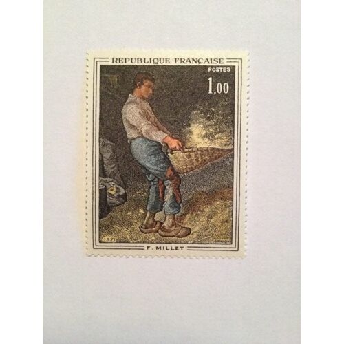 Timbres Série Artistique N° 1672 Le Vanneur De Millet 1971