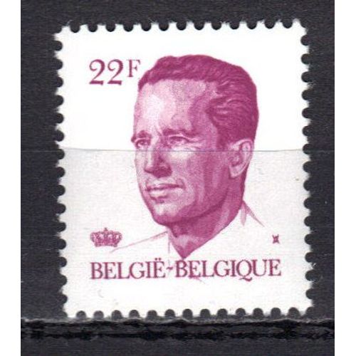 Belgique 1984 : Roi Baudouin 1er - Timbre 22 F. Violet  Neuf **