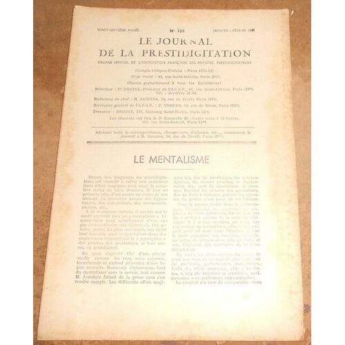 Le Journal De La Prestidigitation 1946-1953