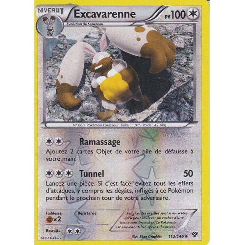 Carte Pokemon Francaise Reverse Serie Xy Excavarenne 112/146