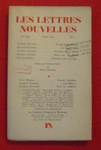 Les Lettres Nouvelles N°4