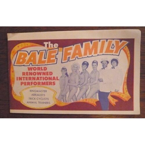 Plaquette De Présentation De The Bale Family Troupe De Cirque