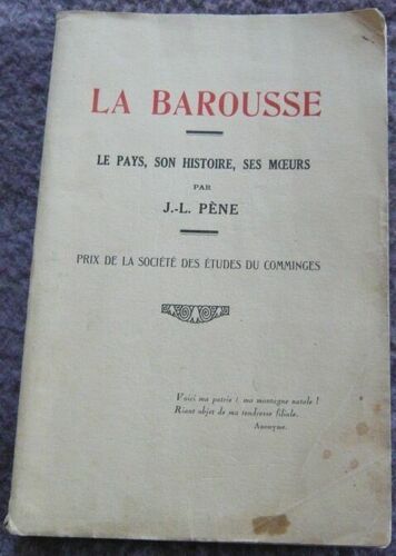 La Barousse - Le Pays Son Histoire Ses Moeurs