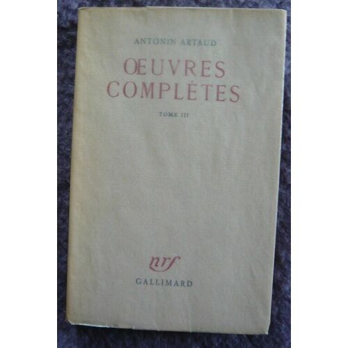 Oeuvres Complètes Tome Iii - Antonin Artaud