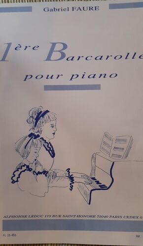 1ere Barcarolle Pour Piano G Fauré