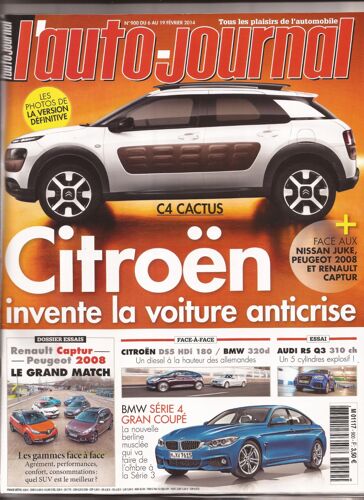 L'auto Journal 900 : Citroën Invente La Voiture Anticrise, C4 Cactus