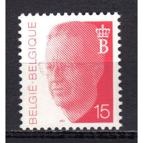 Belgique 1992 : Roi Baudouin 1er - Timbre 15 F. Rose-Rouge Neuf **