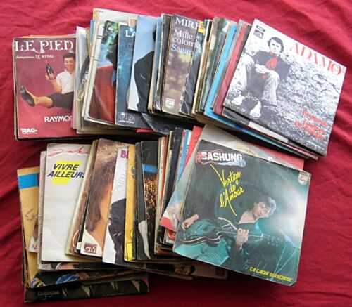 Vrac Variété Francophone. Lot Bradé De 90 Vinyles 45t. Divers Styles.