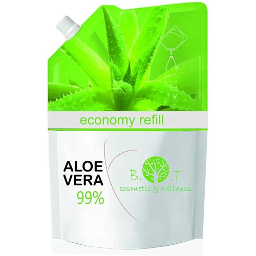 100% Naturel Gel De Aloe Vera Hydratant Visage Corps Cheveux Après L'épilation Soins Des Peaux Déshydratées Feu Du Rasage Brulure Après Un Bain De Soleil Recharge Économique Gel Aloe Vera 99% 5000 Ml 