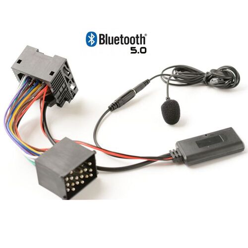 Adaptateur Bluetooth 5.0 Audio Et Musique, Câble De Microphone Pour Bmw E46 2002 ¿ 2006 Avec Connecteur Auxiliaire À 10 Broches