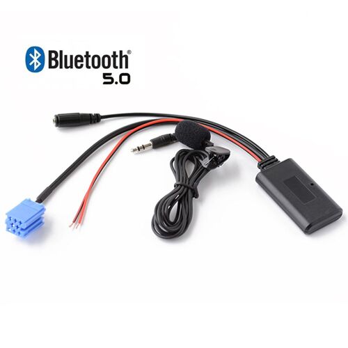 Adaptateur de microphone stéréo sans fil Bluetooth pour voiture, entrée AUX, musique, VW, Golf, MK4, Audi, A3, A4, Horizon, 8 broches, Skoda Octavia