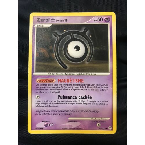 Carte Pokemon Zarbi Pv50 - 66/123