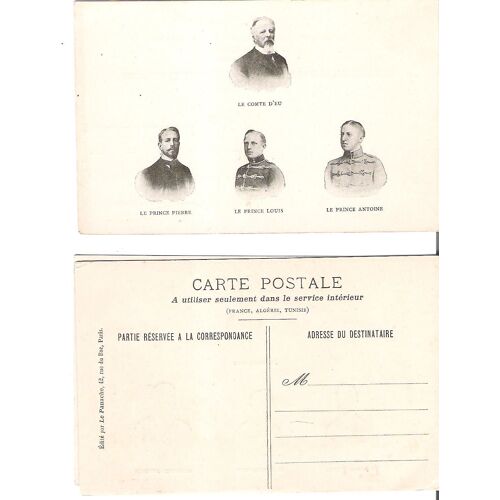 Cpa Carte Postale : Le Comte D'eu. Le Prince Pierre. Le Prince Louis. Le Prince Antoine Édité Par Le Panache