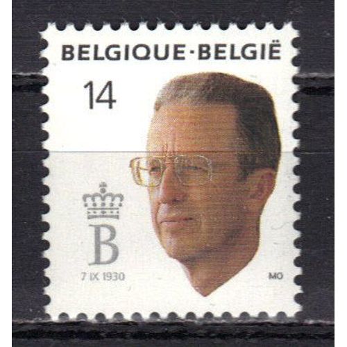 Belgique 1990 : Roi Baudouin 1er - Timbre 14 F. Multicolore Neuf **