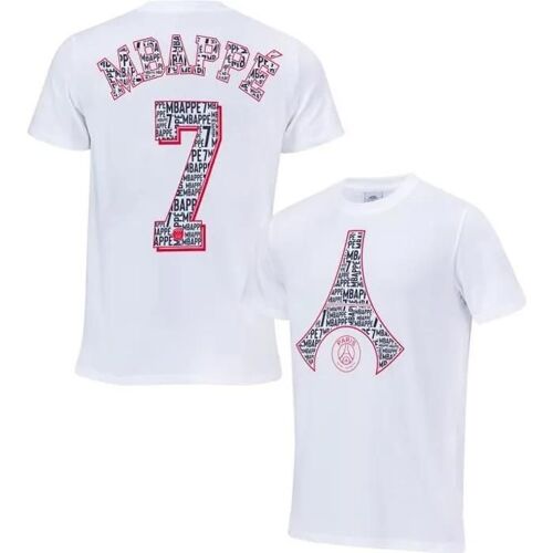 Xl - T-Shirt - Paris Saint Germain - Kylian Mbappe - Coton - Manches Courtes - Adulte