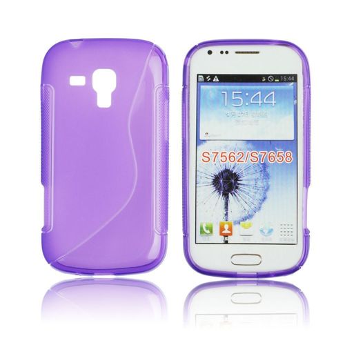 Coque Silicone S Line Bi-Matiere Violette Pour Samsung Galaxy Trend S7560 / S Duos S7562